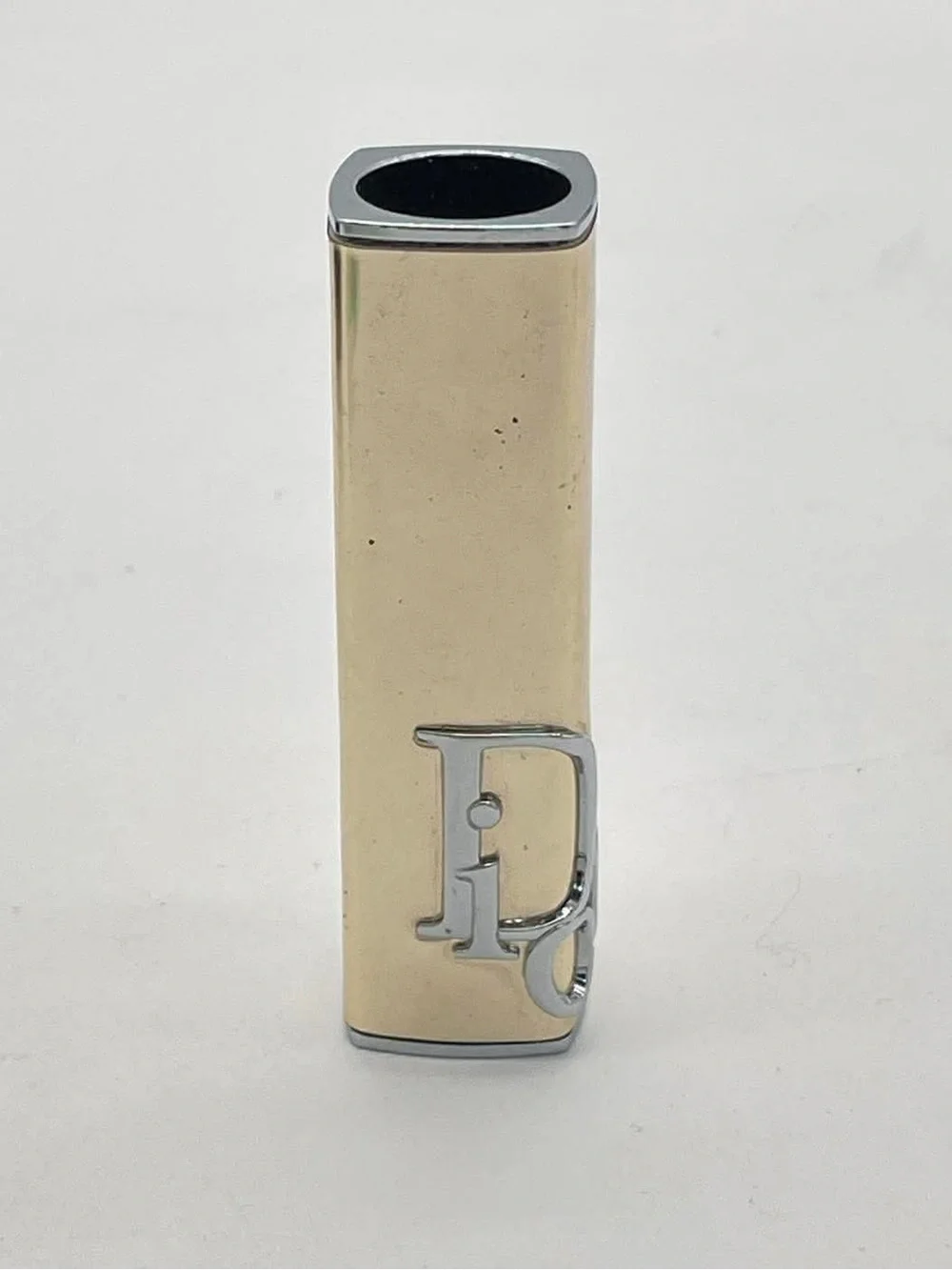 Dior Gold and Silver Logo Lipstick Holder